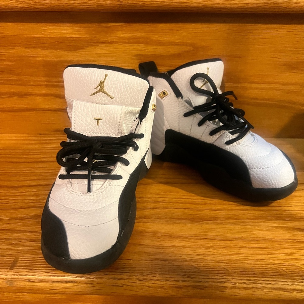 Kids Air Jordan 11s White and Black Sneakers